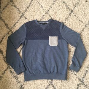Blue Polka Sweatshirt with Pocket